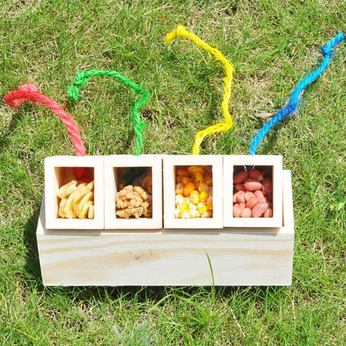 Bird Foraging Feeder Toy Training Intelligence Box Wooden for Parrot, Budgie, Parakeet, Cockatiel, Conure, African Grey