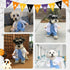 Dog Halloween Costume, Cat Doctor Uniform by DELIFUR, Funny Pet Costume, White, Size L