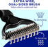 Pat Your Pet Deshedding Dog Brush - Double Sided Undercoat Grooming Rake for Dogs & Cats, Dematting Comb