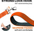 TwoEar 6FT Reflective Dog Leash, Comfortable Soft Padded Handle, Heavy Duty Nylon for Small Medium Large Dogs, Orange