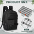 Fishing Tackle Backpack with Rod Holders and 4 Tackle Boxes, Water Resistant Storage Bag for Men