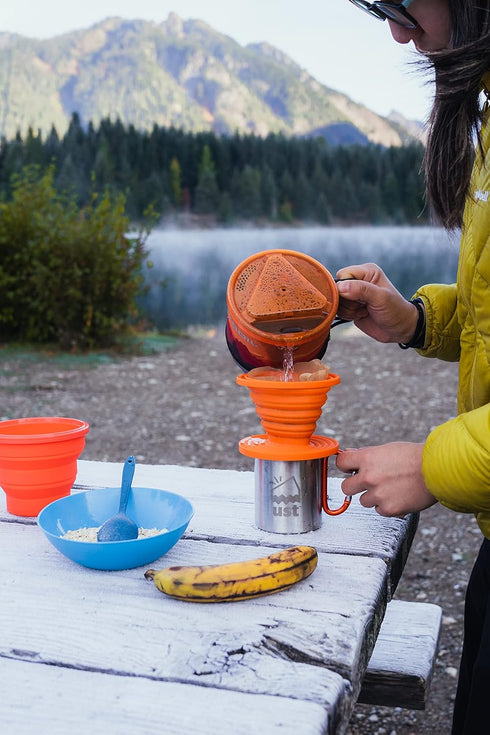 ust Collapsible Flexware Coffee Drip - BPA Free Design for Hiking and Camping, Orange