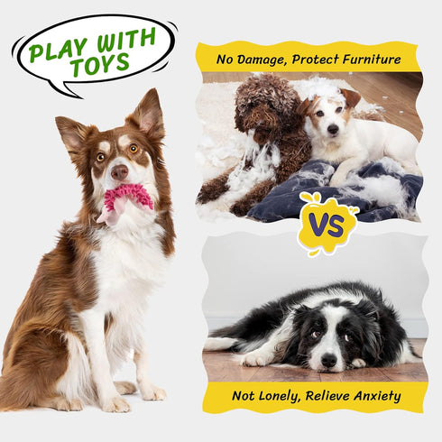 6 Pack Pet Soft Dog Toys Squeaky - Cute Puppy Toys Plush Animals, No Stuffed Dog Chew Toy Interactive Pet for Small
