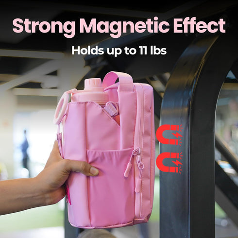 MAGNACE 3-in-1 Set Magnetic Gym Bag Bundle, with Water Bottle Holder, Magnetic Pouch, Towel & Sling Bag For Men & Women