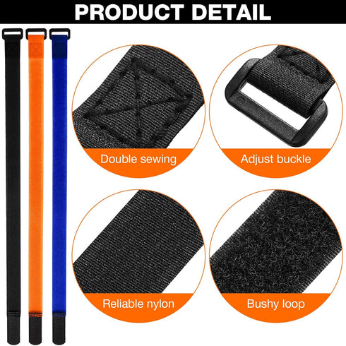 HESTYA 12 Pieces Adjustable Bike Rack Straps, 26 Inches Bike Wheel Stabilizer Straps for Transporting Bicycles