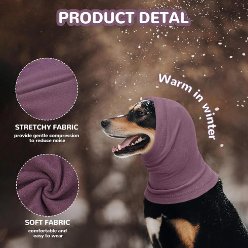PUMYPOREITY Dog Calming Hoodie - Dog Ear Cover for Anxiety Relief, Noise Canceling for Grooming and Force Drying