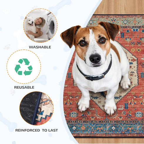(2 Pack, 36"x36", Lahome Super Absorbent Washable Pee Pads for Dogs - Secure Floor Protection - Non-Slip, Leakproof
