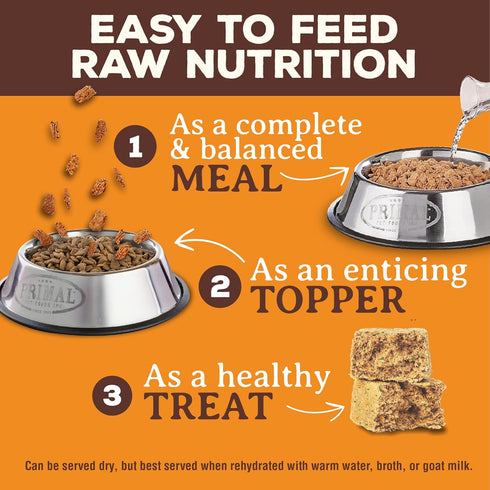 Primal Freeze Dried Raw Dog Food Nuggets, Beef - Complete & Balanced Meal, 5.5 oz, Grain Free, High Protein