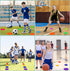 SIFENYU 9 inch 8/16/24 Poly Spot Markers Rubber Floor Dots Pcs Flat Cones Non-Slip Agility Markers Poly Spots for Gym