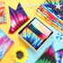 Huhumy 50 Summer Pcs Tie Dye Dog Bandanas Bulk Pet Bibs Colorful Triangle Scarf Pet Bandanas for Medium Large Dogs