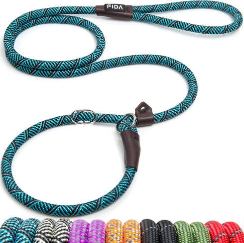 Fida Durable Slip Lead Dog Leash - 6 FT x 1/2" Heavy Duty Loop Leash for Large, Medium Dogs, No Pull Training (Blue)