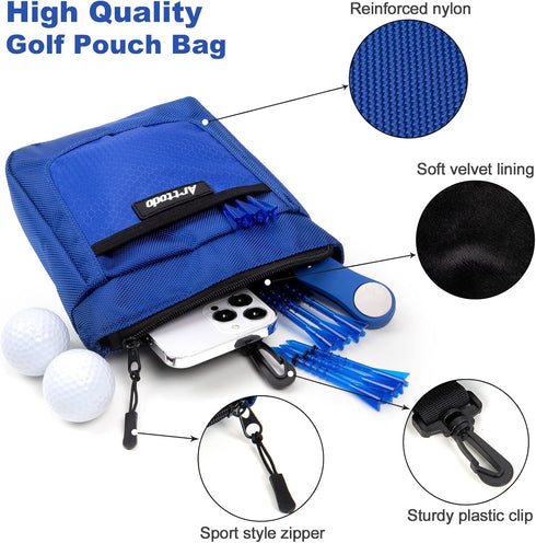 Golf Accessories Cleaning Kit (13 in 1) Includes Club Brush, Divot Tool, Golf Pouch, Towel, Tees, Gifts for Men