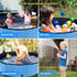 CACSPS 55" 12" Swimming Foldable Dog Pool, x Kiddie Pool with Hard Plastic, Non-Slip Dog Bath Tub for Outdoor Backyard