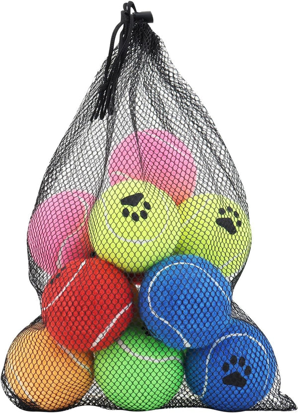 Tennis Ball for Dogs, Pack of 12 Colorful Easy Catching Pet Balls (2.5inch-6colors)
