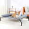 Cooling Elevated Dog Bed with Pillows - Portable Washable Raised Dog Cot with Chew Proof Mesh, Medium, Gray