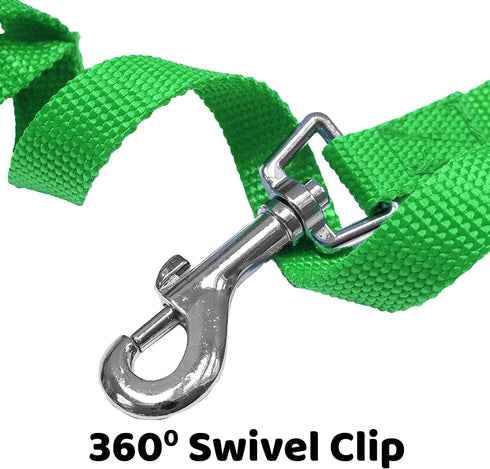 Downtown Pet Supply Long Dog Leash - 15 ft Nylon Training Leash in Green