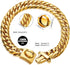 Gold Chain Dog Collar - 16MM 18K Gold Cuban Link with Secure Snap Buckle for Small Pitbull (16MM, 20")