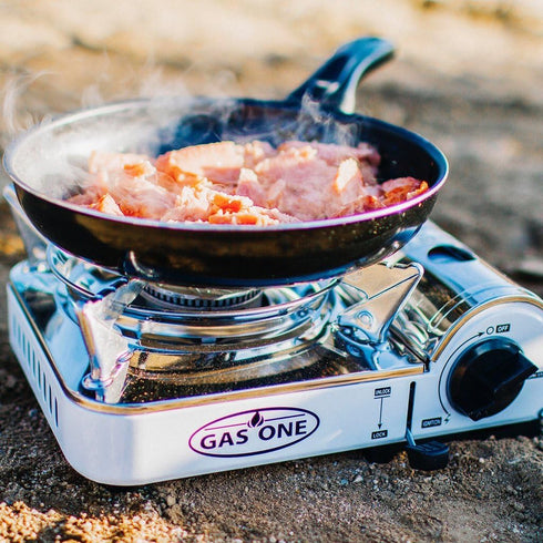 GasOne Emergency Gear Camping Mini Butane Portable Gas Stove with Carrying Case