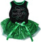 Petitebella Rhinestone Happy St Patrick's Day Dress for Puppy Dog, Small, Black/Green Sequins