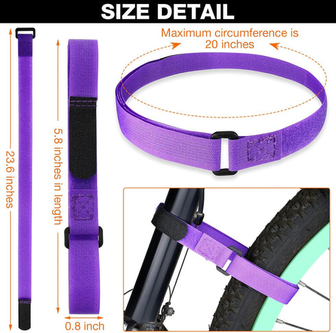HESTYA 12 Pieces Adjustable Bike Rack Straps, 26 Inches Wheel Stabilizer Bicycle Accessories for Transporting