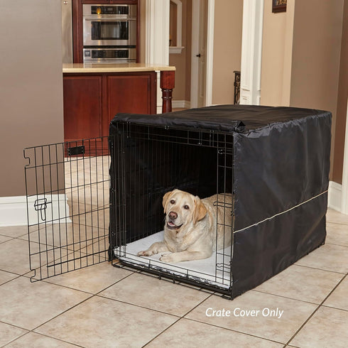 MidWest Homes for Pets Large Dog Crate Cover, Black Polyester, Fits 42-inch Crates
