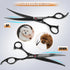 GEMEK 7.0in Titanium Professional Dog Grooming Scissors Set, 6 in 1 for Dogs and Cats