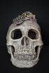 Komodo Realistic Full Human Skull Ornament for Reptile Terrarium or Aquarium Decoration, 4.3"x 7.2"x 4.1"