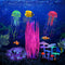 5 pcs Glowing Fish Tank Decorations Plants Kit, Glow Aquarium Decoration Plants