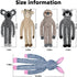 BUYPOW 5 Pack No Stuffing Dog Toys for Large Dogs, Squeaky Crinkle Interactive Dog Animals, Plush Teething Toys to Keep