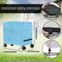 Noprintge 52L 19W 32H inch Dots Print Blue Waterproof Rolling Cooler Cart Cover Fits Most Patio Ice Chest Party Cooler