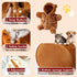 Gleegain Cozy 14.5 LBS Plush Dog Purse Carrier with Secure Harness Clip Dogs Tote Bag for Small Puppy Up to Soft Sided