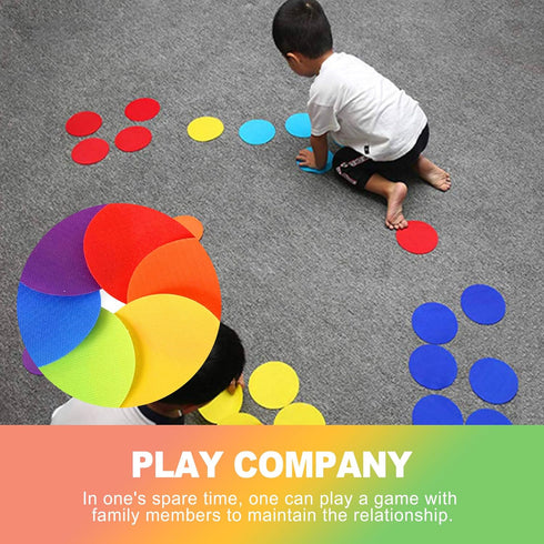ZukoCert 30-Pack Poly Spots & Non-Floor Markers Flat Sit Spots for Gym Class, Classroom Rugs & Kids Agility Training