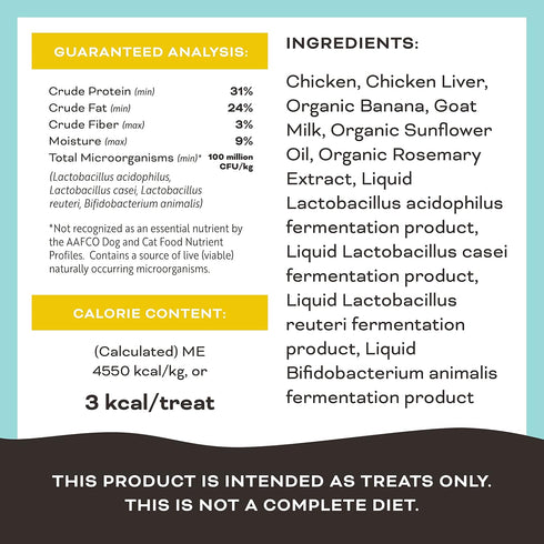 Primal Freeze Dried Dog Treats, Chicken & Banana with Goat Milk, Grain Free, 2 oz