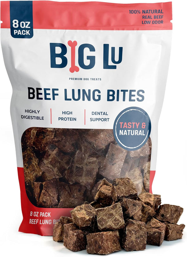 Big Lu High-Protein Training Dog Treats, 8 oz, 100% Natural Single-Ingredient Beef