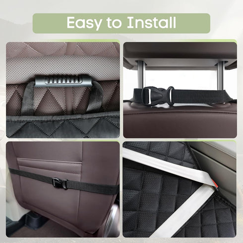 Dog Car Seat Cover for Front Seat, Waterproof Full Protection Pet Car Seat Cover with Side Flaps, Non-Slip Front Seat