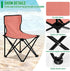 Lightweight Portable Folding Salmon Camping Chairs - Ideal for Outdoors
