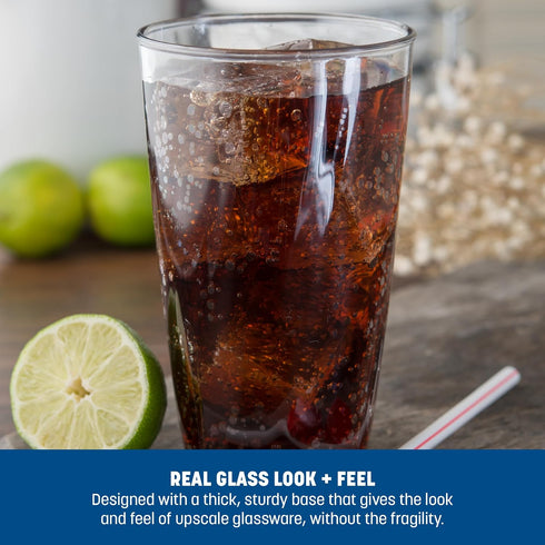 16 Oz, 1 Count, Carlisle FoodService Products Swirl Tumbler, Plastic Cup for Water and Cold Drinks, Clear