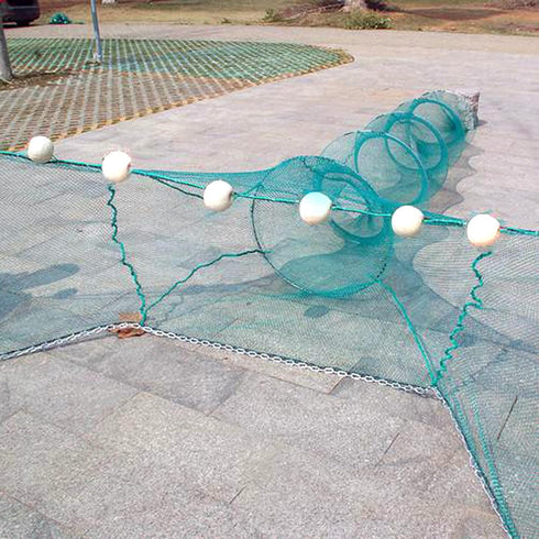 Lawaia Crawfish Trap Fish Net Collapsible Portable Minnow Folded Cast Net With