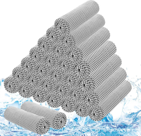 30Pack Cooling Towels for Neck and Face (40"x12"), Ice Microfiber Cooling Towels