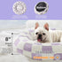 Lesure Donut Small Dog Bed, Round Cat Beds for Indoor Cats, 30 Inch, Purple, Calming Plush with Anti-Slip Bottom