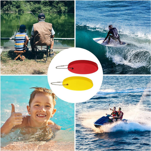 Floating Keychain for Boat Keys, 3.19x1.42x0.79in Oval Boat Key Chain for Outdoors Water Sports Fishing Surfing Sailing