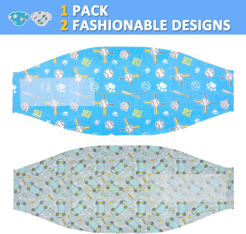 20ct, Dono Dog Diapers Male Widened Disposable Male Dog Wraps, Super Absorbent Doggie Belly Bands with Wetness