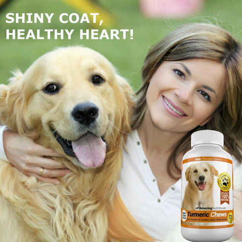 Amazing Nutritionals Inflammation, 120 Amazing Turmeric for Dogs Curcumin Pet Antioxidant, Eliminates Joint Pain Chews