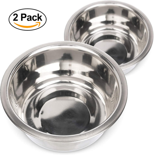 Neater Pet Brands 2.2 Cup Stainless Steel Dog Bowls, Set of 2 Neater Feeder Replacement Bowls for Small Dogs