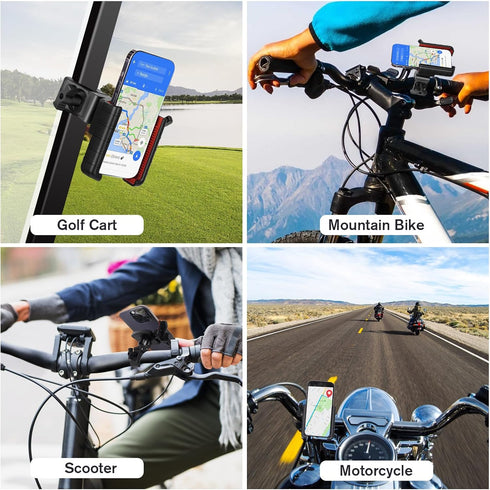 Upgraded Golf Cart Phone Mount Holder Compatible with EZGO/Club Car/Yamaha, Universal Holder for Big Phones & Thick