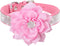 Cute Girl Rhinestone Suede Dog Collar for Small Dogs, Soft Diamond Bling Collars for Medium Dogs (Pink, S)