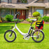 SEANESZTI 6 6 Child Bike Seat, Mount Baby Bike Seat with Back Rest Armrest Foot Pedals, Rear Mounted Child Bike Seat