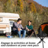 KKONHII 2PCS Portable Folding Camping Stool,Travel Outdoor Tripod Seat,Black Folding Camping Chairs for Camping Party