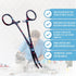 Dog Pet Ear/Nose Hair Puller Grooming Hemostat Locking Forceps, 5.5" Full Serrated Clamps Stainless Steel (Black Multi