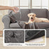 Luciphia Waterproof Blanket for Large Dogs, Liquid Proof Furniture Protector, Washable Reversible Bed Cover, Light Grey